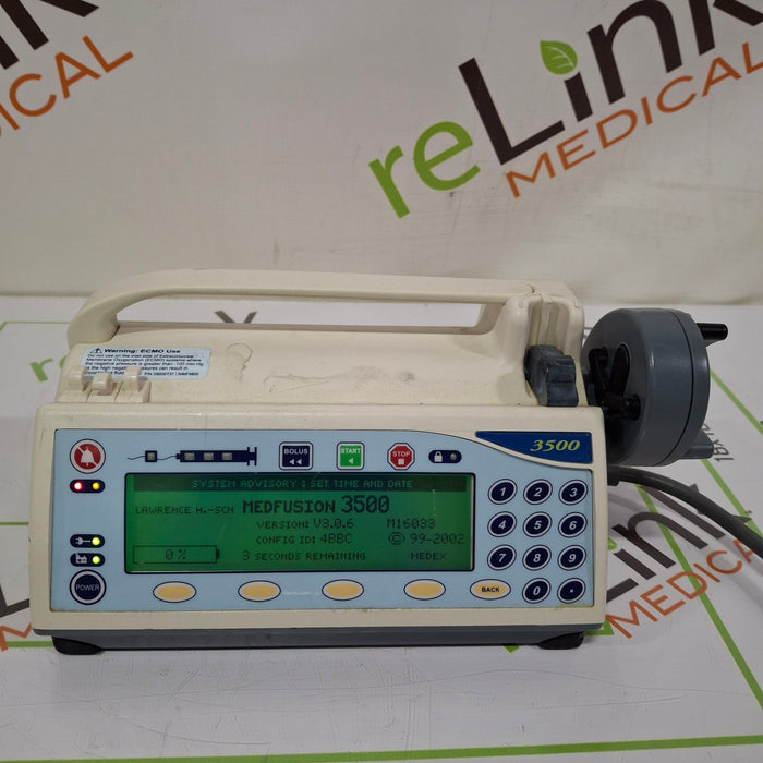 Smiths Medical Medfusion 3500 Version 3 Syringe Infusion Pump