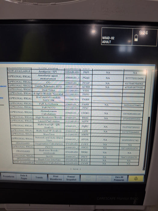 GE Healthcare Carescape B450 Critical Care Patient Monitor