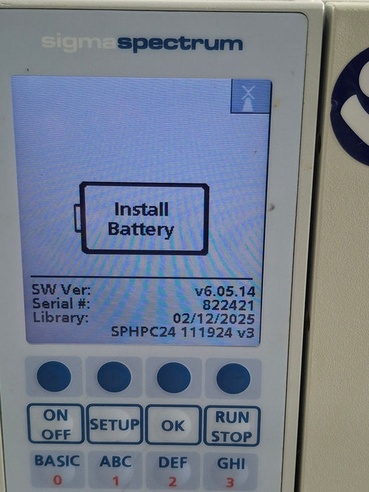 Baxter Sigma Spectrum 6.05.14 with B/G Battery Infusion Pump
