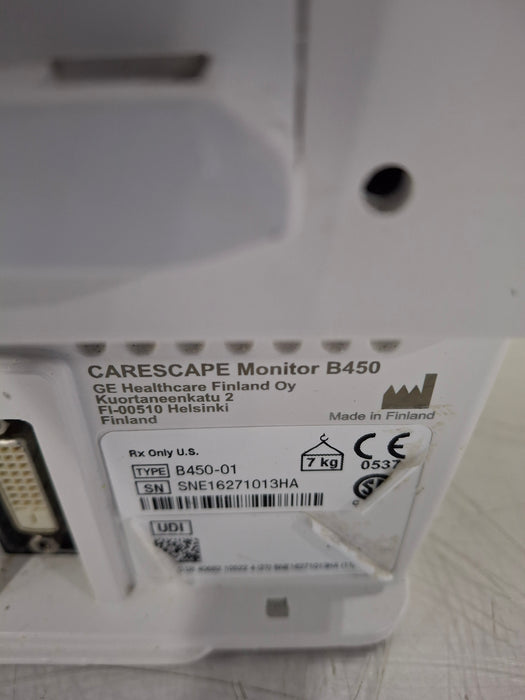 GE Healthcare Carescape B450 Critical Care Patient Monitor