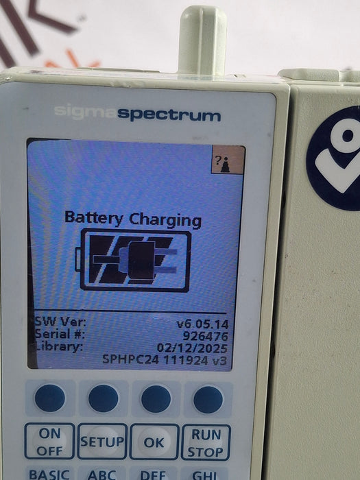 Baxter Sigma Spectrum 6.05.14 with B/G Battery Infusion Pump