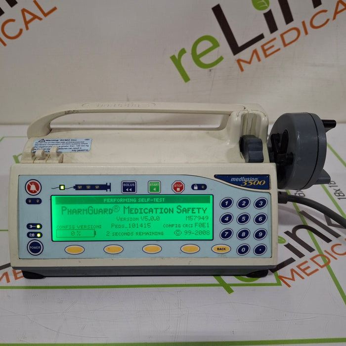 Smiths Medical Medfusion 3500 Version 5 Syringe Infusion Pump