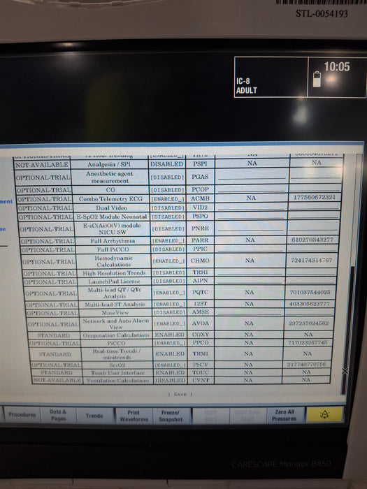 GE Healthcare Carescape B450 Critical Care Patient Monitor