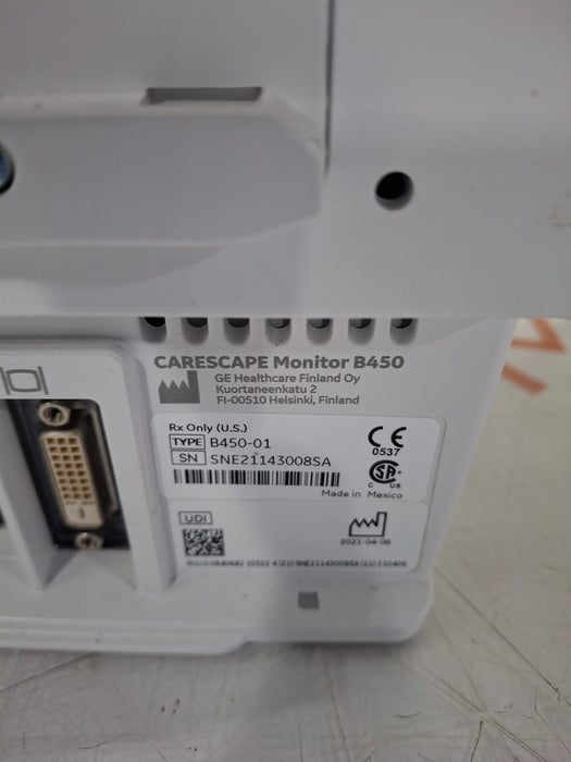 GE Healthcare Carescape B450 Critical Care Patient Monitor