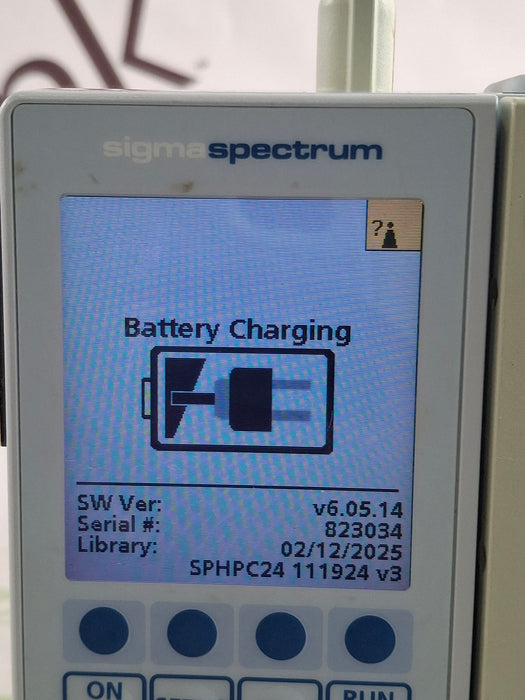 Baxter Sigma Spectrum 6.05.14 with B/G Battery Infusion Pump