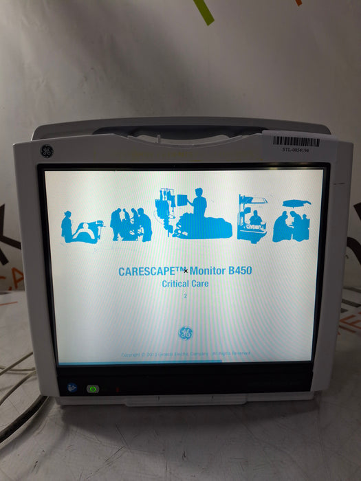 GE Healthcare Carescape B450 Critical Care Patient Monitor