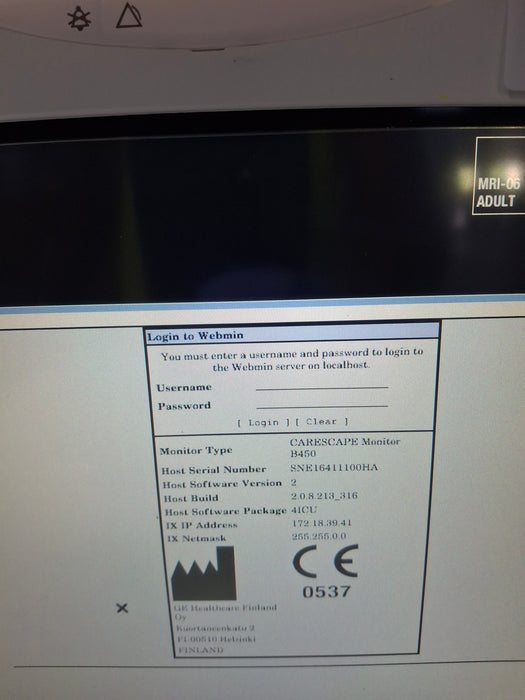 GE Healthcare Carescape B450 Critical Care Patient Monitor