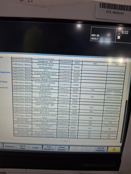 GE Healthcare Carescape B450 Critical Care Patient Monitor