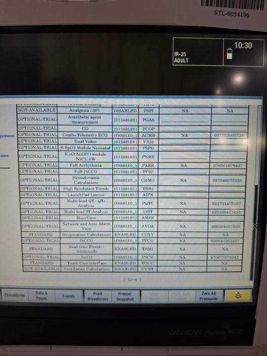 GE Healthcare Carescape B450 Critical Care Patient Monitor