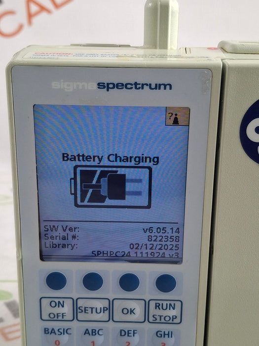 Baxter Sigma Spectrum 6.05.14 with B/G Battery Infusion Pump