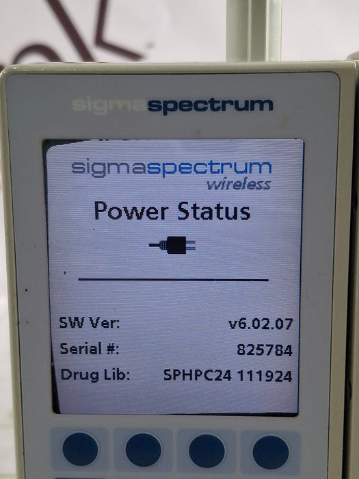 Baxter Sigma Spectrum 6.02.07 with B/G Battery Infusion Pump