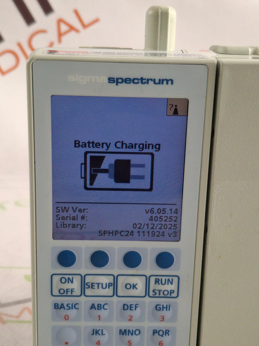 Baxter Sigma Spectrum 6.05.14 with B/G Battery Infusion Pump