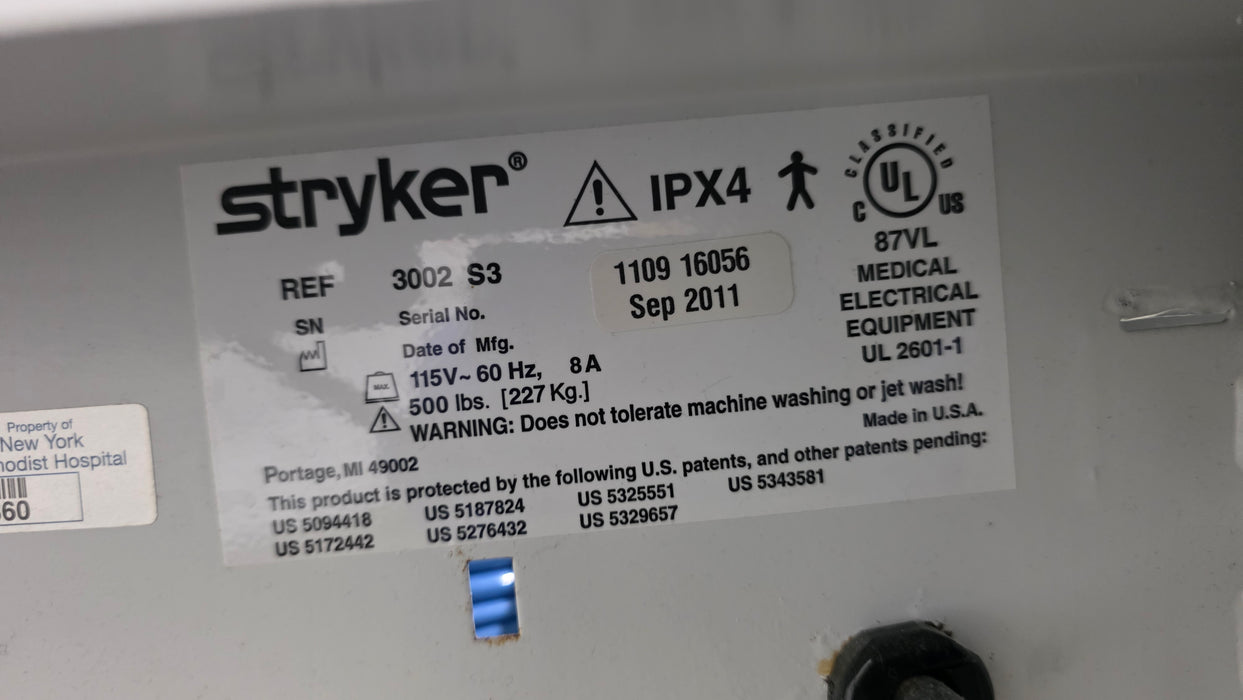 Stryker Secure III 3005 Hospital Bed