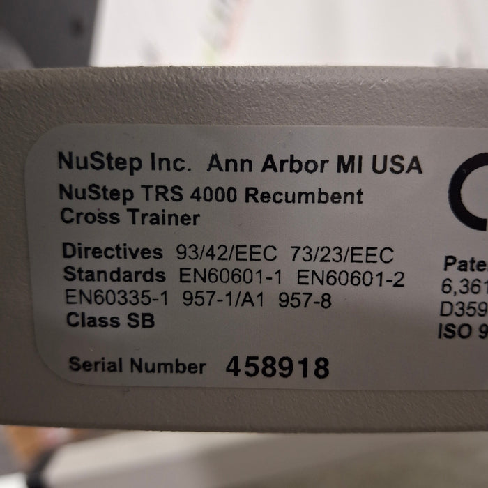 NuStep, Inc. TRS 4000 Recumbent Cross Trainer
