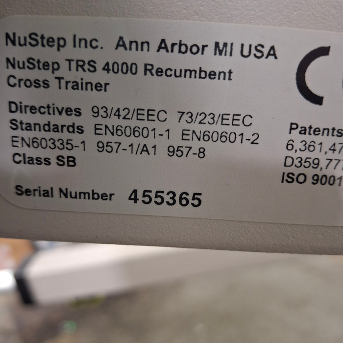 NuStep, Inc. TRS 4000 Recumbent Cross Trainer