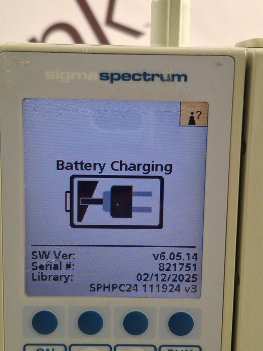 Baxter Sigma Spectrum 6.05.14 with B/G Battery Infusion Pump