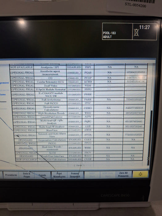 GE Healthcare Carescape B450 Critical Care Patient Monitor