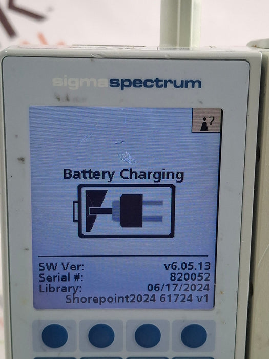Baxter Sigma Spectrum 6.05.13 with B/G Battery Infusion Pump