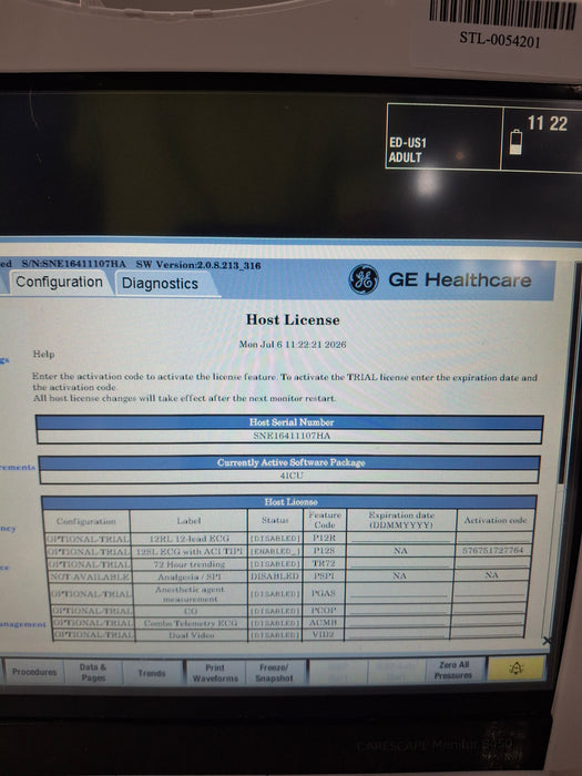 GE Healthcare Carescape B450 Critical Care Patient Monitor