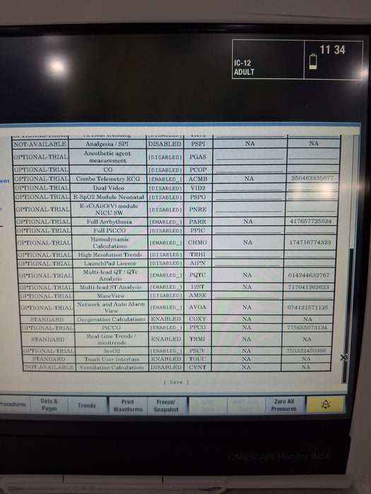 GE Healthcare Carescape B450 Critical Care Patient Monitor