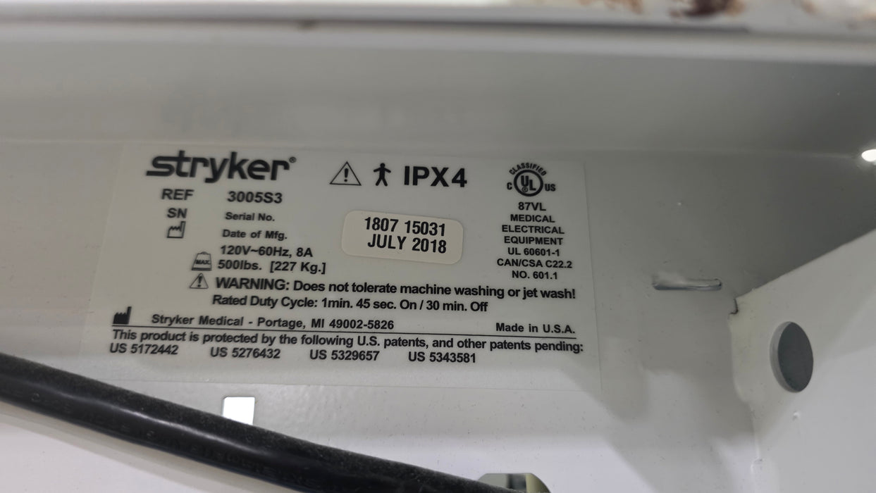 Stryker Secure III 3005 Hospital Bed