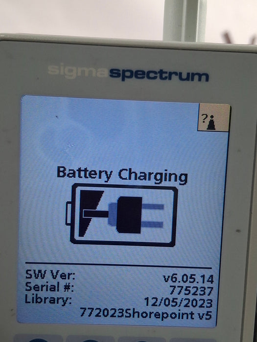 Baxter Sigma Spectrum 6.05.14 with B/G Battery Infusion Pump