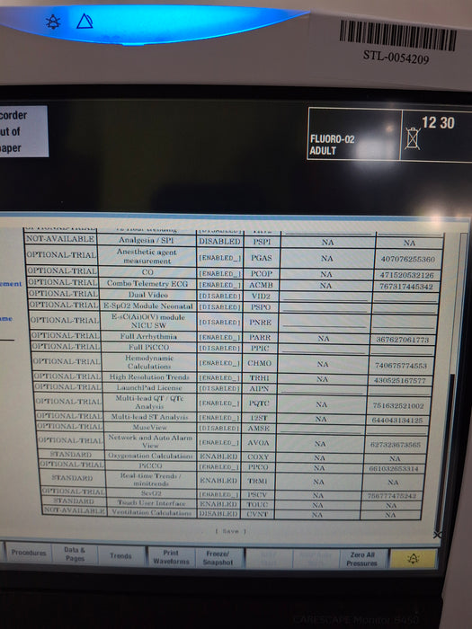 GE Healthcare Carescape B450 Critical Care Patient Monitor