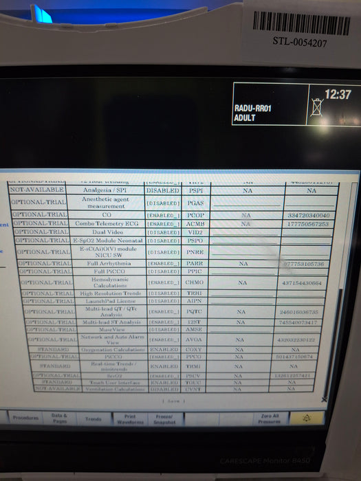 GE Healthcare Carescape B450 Critical Care Patient Monitor