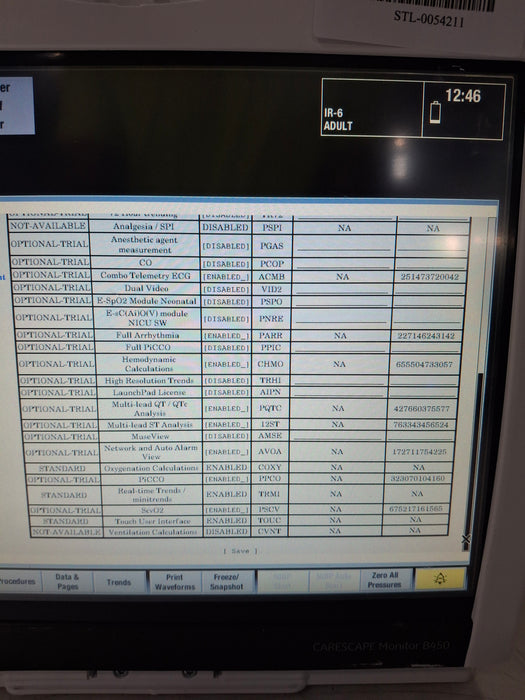 GE Healthcare Carescape B450 Critical Care Patient Monitor