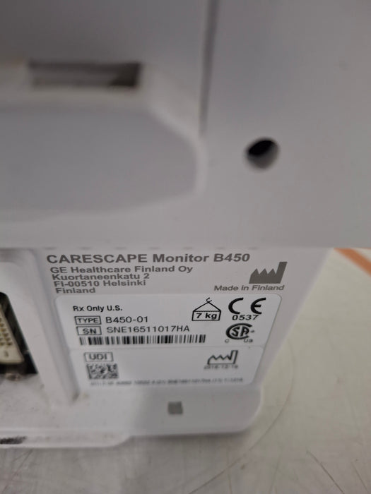 GE Healthcare Carescape B450 Critical Care Patient Monitor