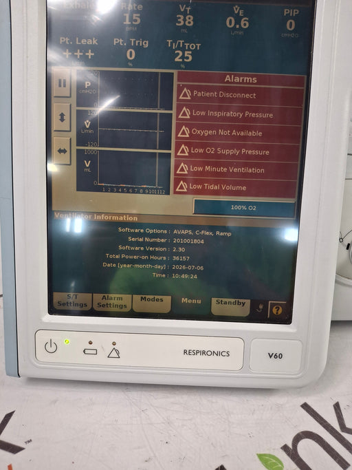 Philips Philips Respironics V60 BiPAP Ventilator Respiratory reLink Online