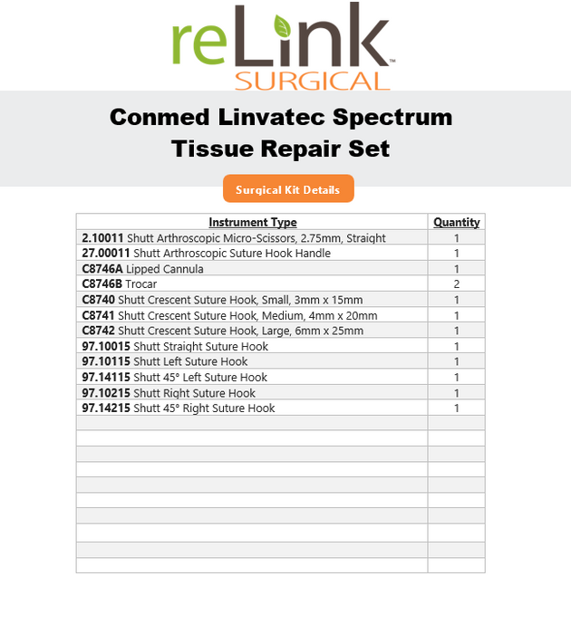 Linvatec Spectrum Tissue Repair System