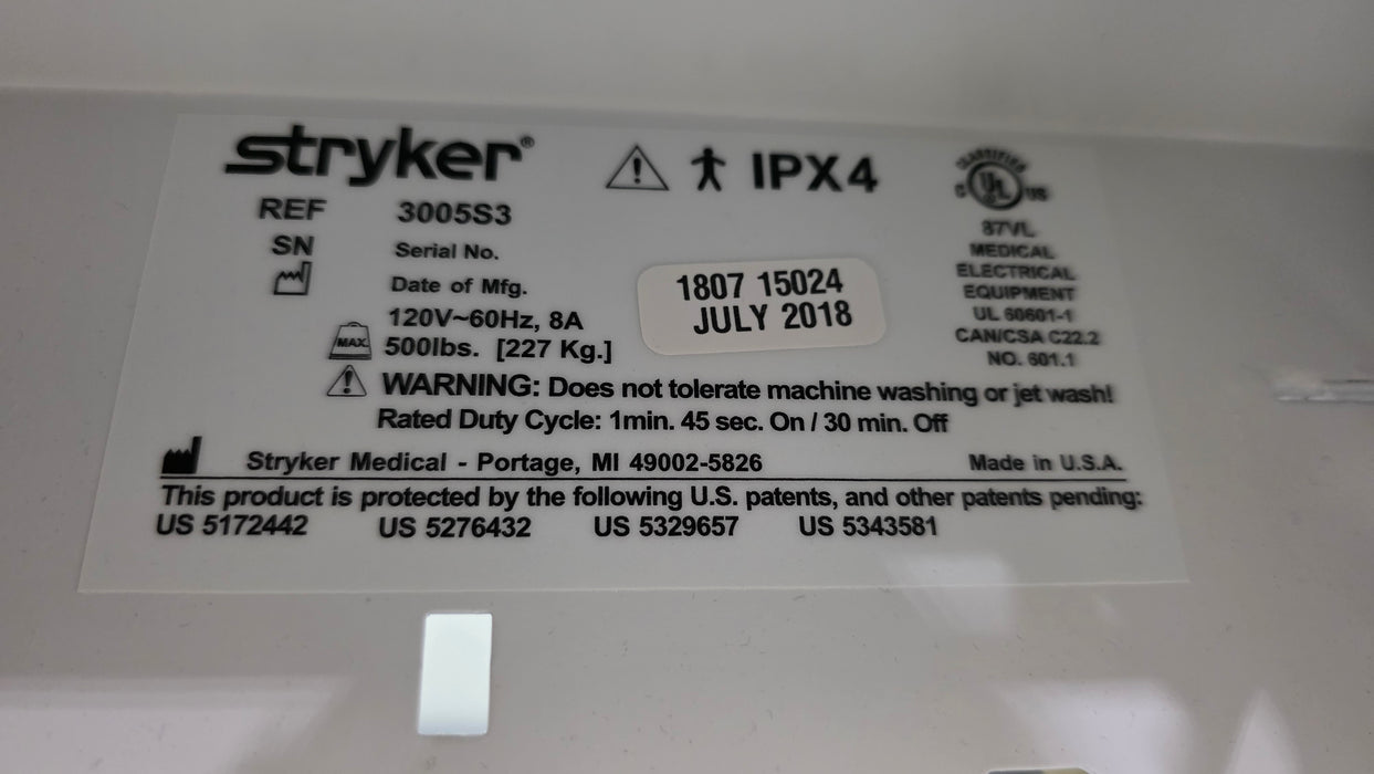 Stryker Secure III 3005 Hospital Bed