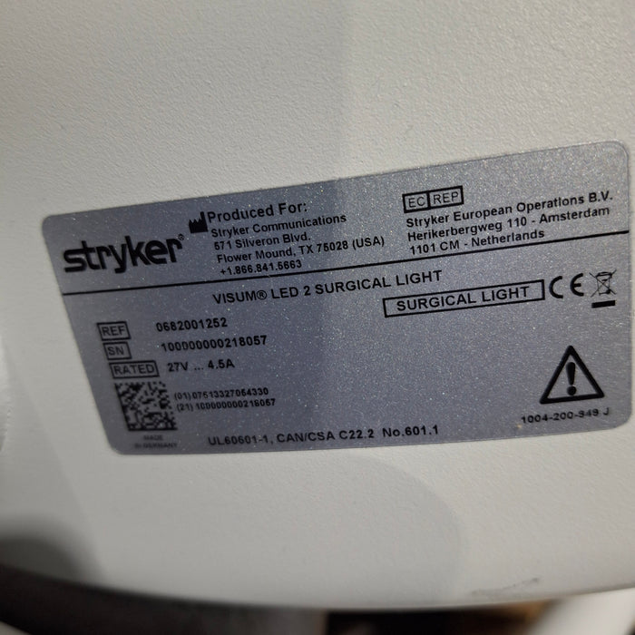 Stryker Visum II Surgical Light
