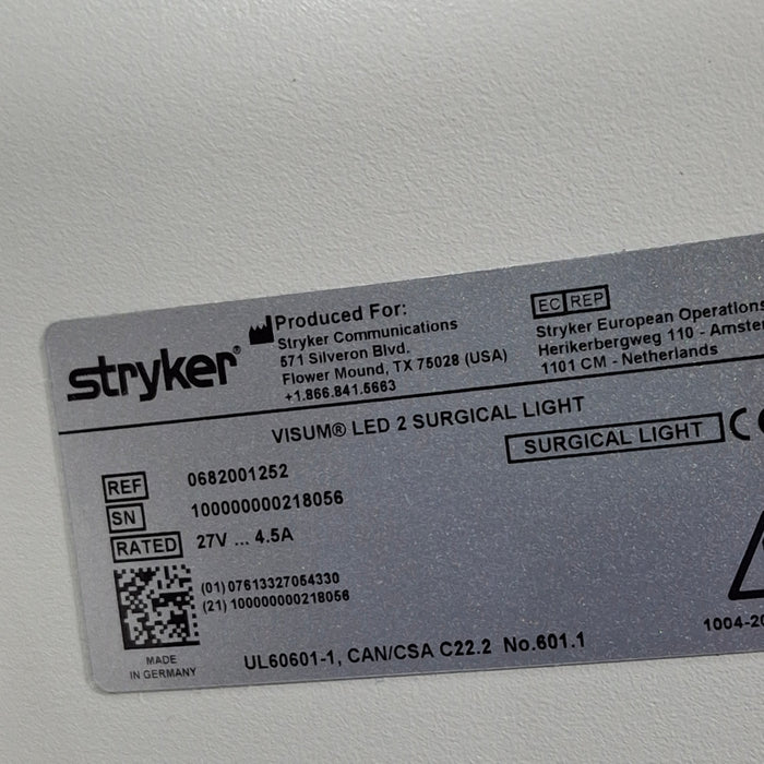 Stryker Visum II Surgical Light