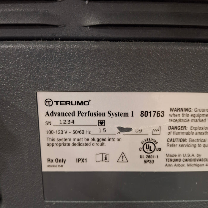 Terumo Medical Advanced Perfusion System 1 Perfusion System