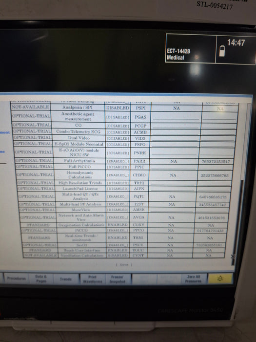 GE Healthcare Carescape B450 Critical Care Patient Monitor