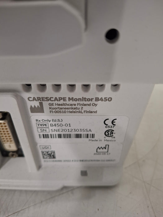 GE Healthcare Carescape B450 Critical Care Patient Monitor