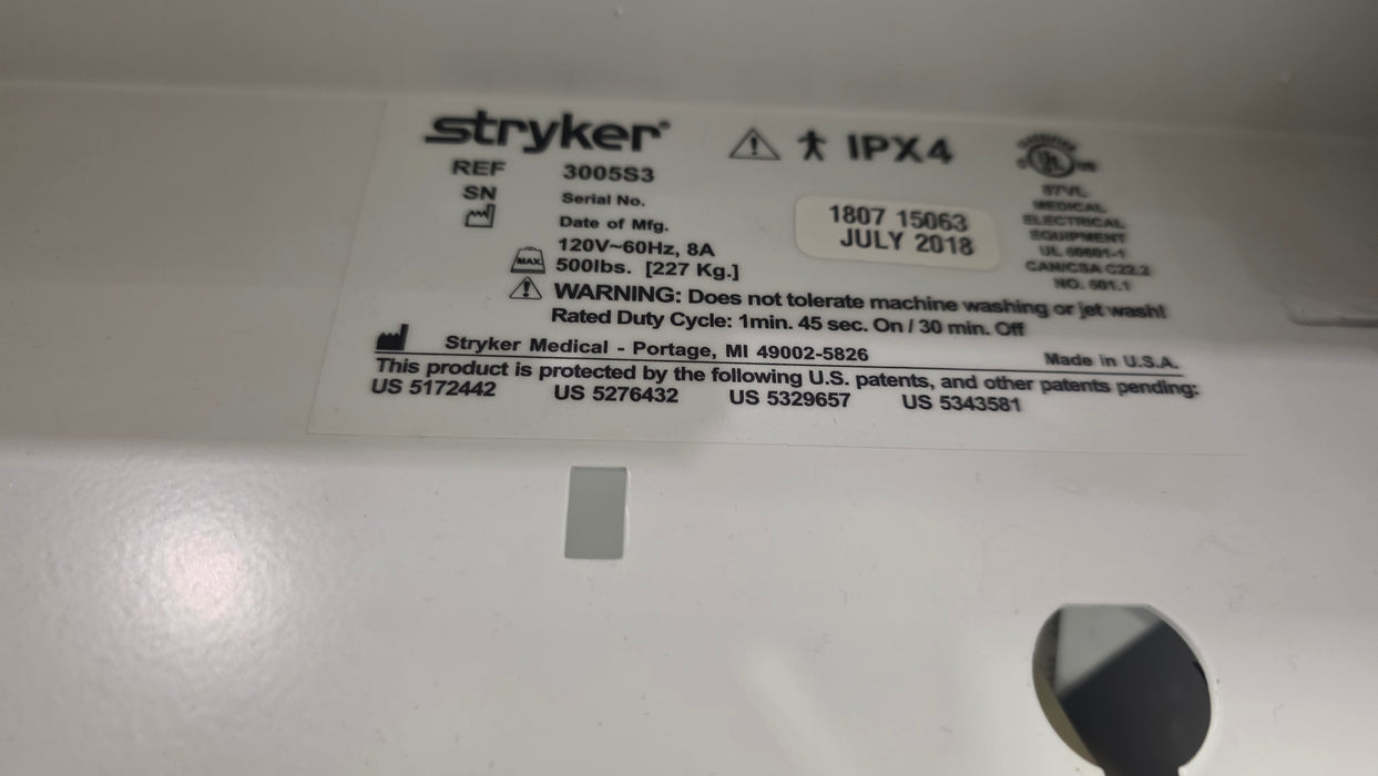 Stryker Secure III 3005 Hospital Bed
