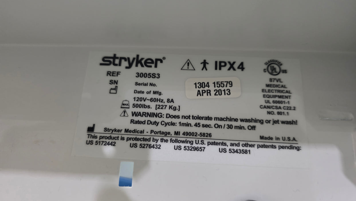 Stryker Secure III 3005 Hospital Bed