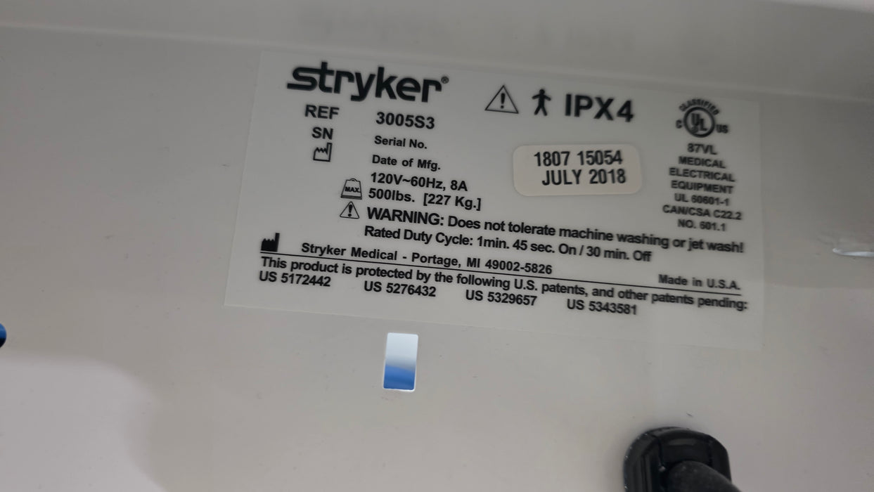 Stryker Secure III 3005 Hospital Bed