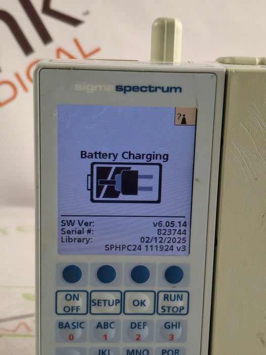 Baxter Sigma Spectrum 6.05.14 with B/G Battery Infusion Pump