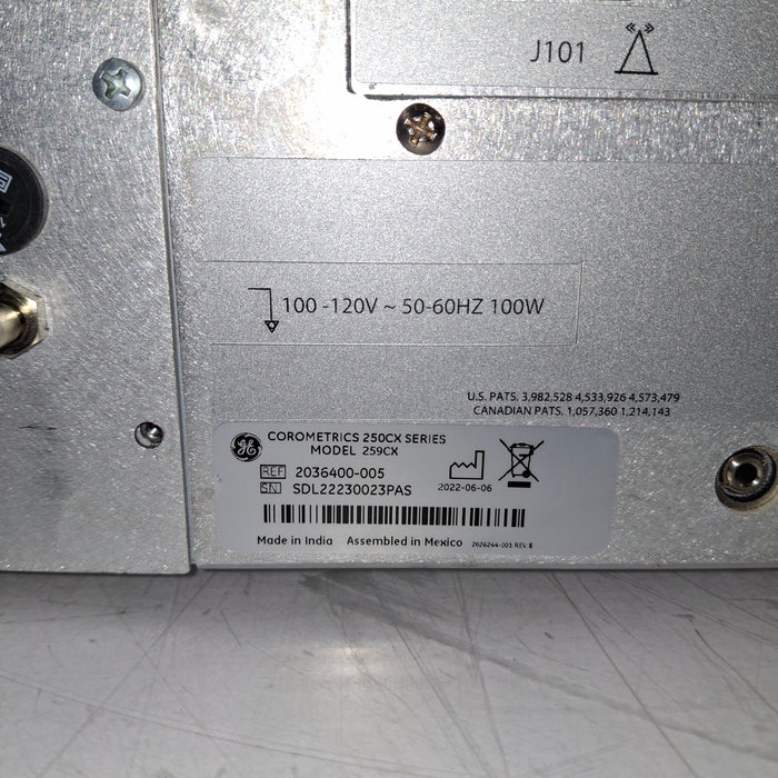 GE Healthcare Corometrics 250cx Series Model 259cx Fetal Monitor