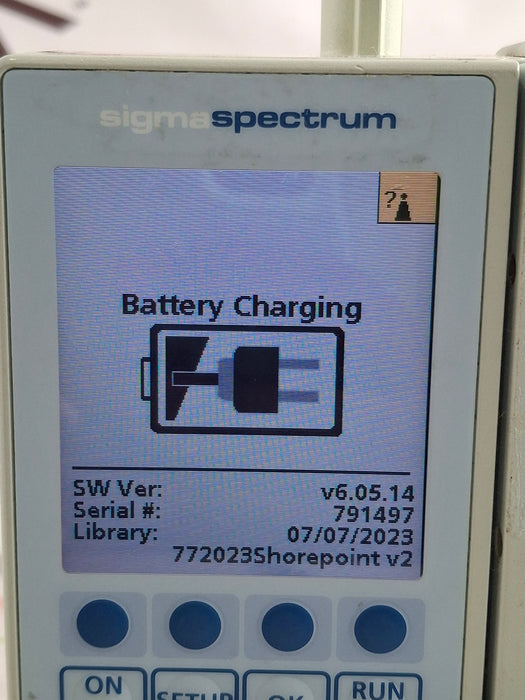 Baxter Sigma Spectrum 6.05.14 with B/G Battery Infusion Pump