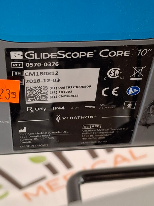 Verathon Medical, Inc Glidescope Core 10" Video Laryngoscope