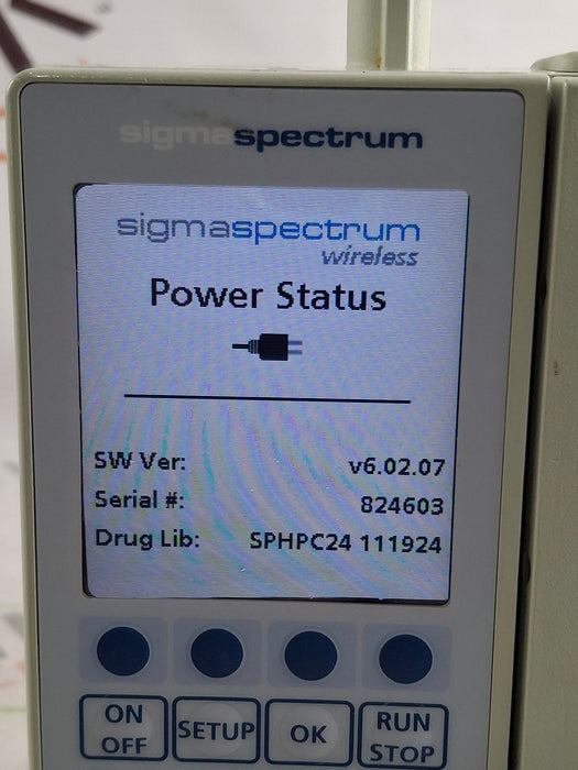 Baxter Sigma Spectrum 6.02.07 with B/G Battery Infusion Pump