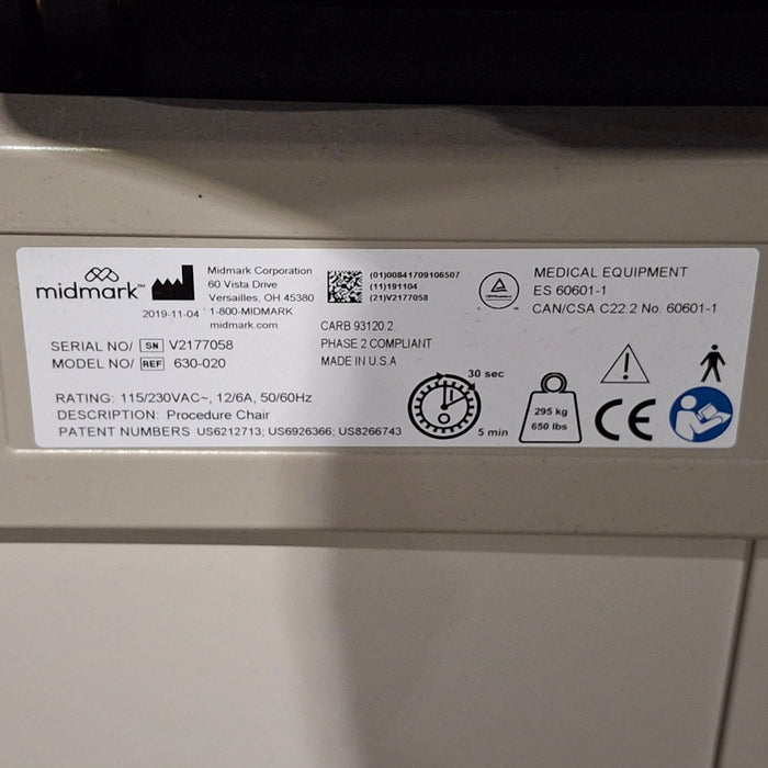 Midmark 630 Procedure Chair