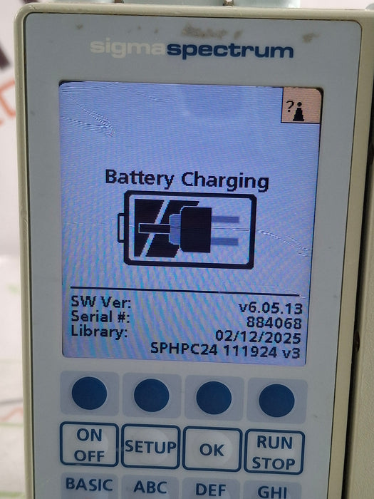 Baxter Sigma Spectrum 6.05.13 with A/B/G/N Battery Infusion Pump