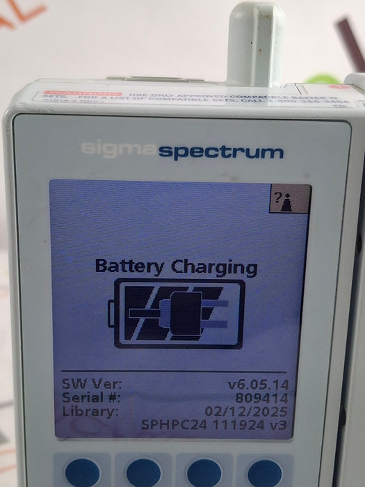 Baxter Sigma Spectrum 6.05.14 with B/G Battery Infusion Pump
