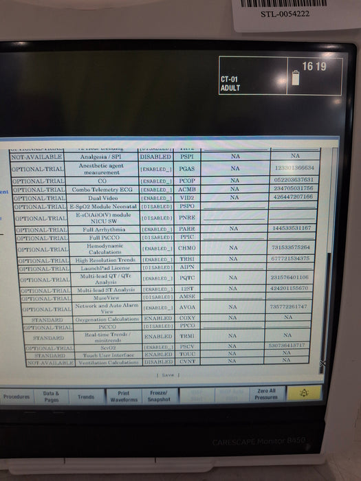 GE Healthcare Carescape B450 Critical Care Patient Monitor